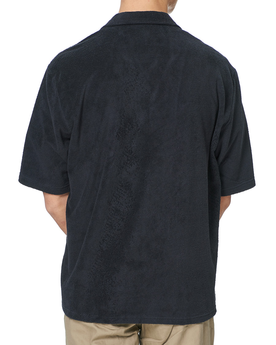 Herr | Skjortor | BOSS BLACK | BOSS Lars Terry Short Sleeve Shirt Dark Blue