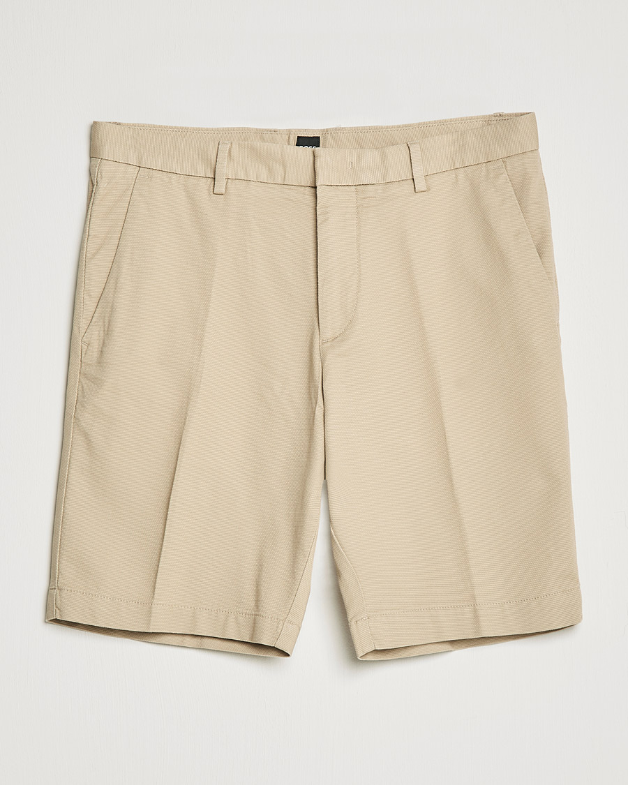 Mens Shorts BOSS by HUGO BOSS Shorts Natural for Men BOSS by HUGO BOSS Slim-fit Shorts In Stretch-cotton Twill in Light Beige 