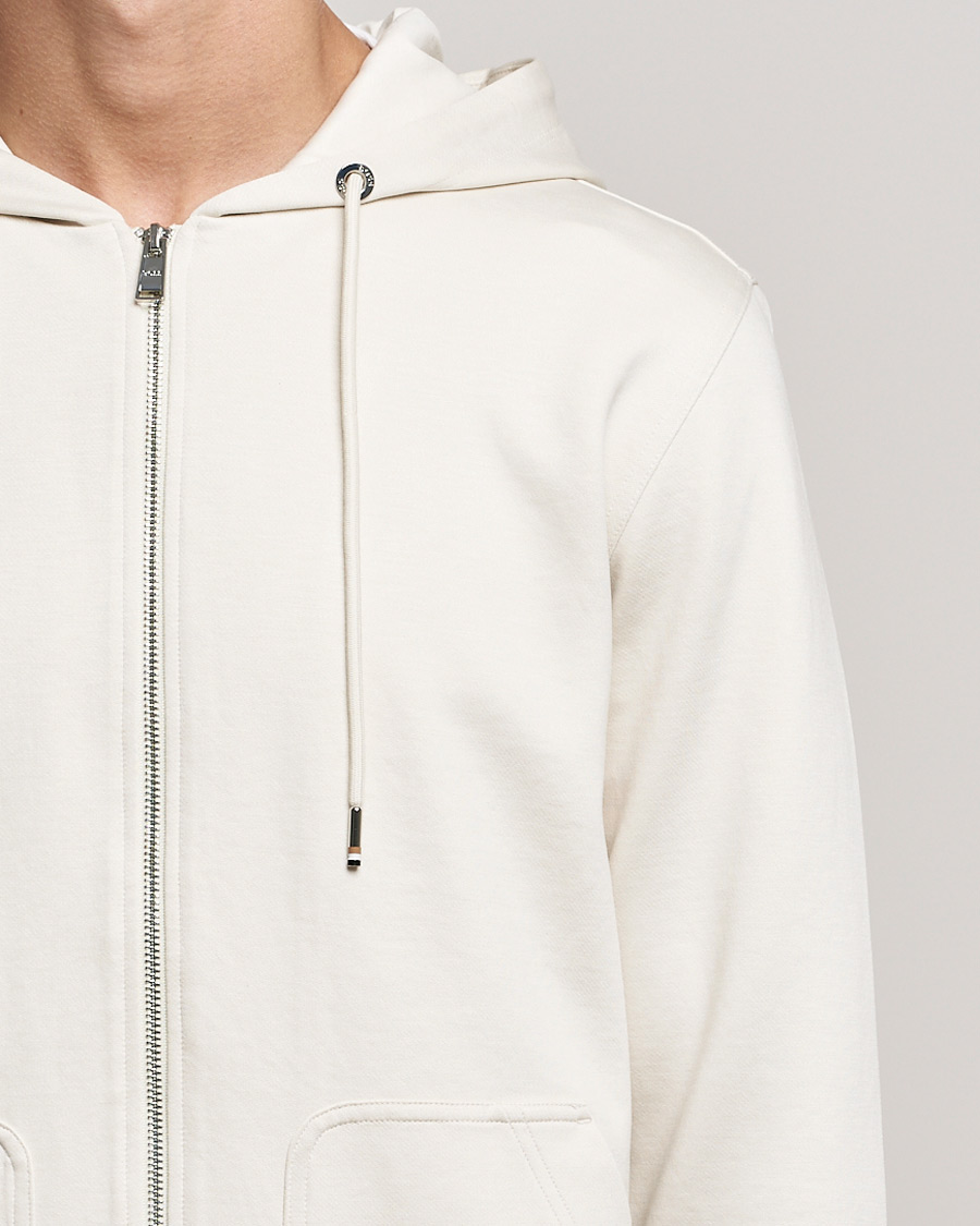 Herr | Tröjor | BOSS BLACK | Tailored Smith Full Zip Hoodie Open White