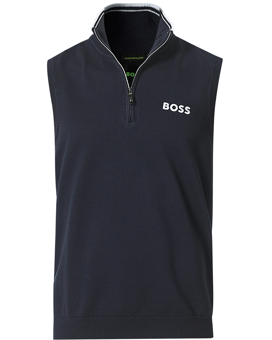 Herr | Tröjor | BOSS GREEN | Zolf Half Zip Vest Dark Blue