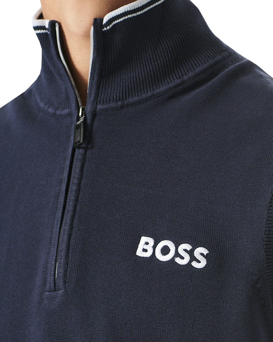 Herr | Tröjor | BOSS GREEN | Zolf Half Zip Vest Dark Blue