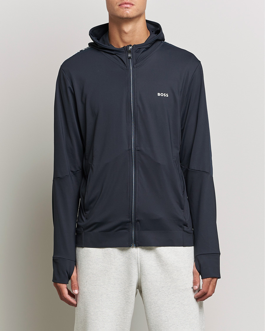 Herr | Tröjor | BOSS GREEN | Sicon Gym Full Zip Hoodie Dark Blue
