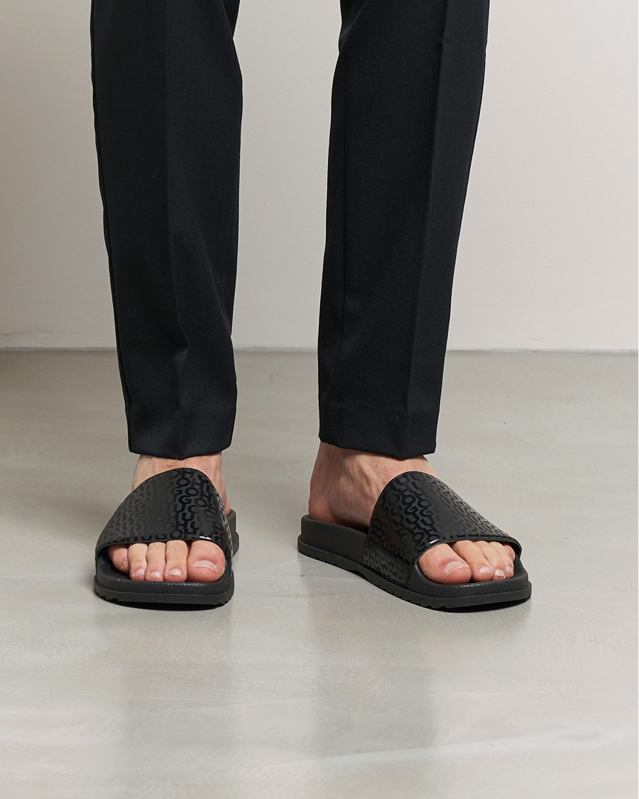 Herr | HUGO Match Logo Slides Black | HUGO | Match Logo Slides Black