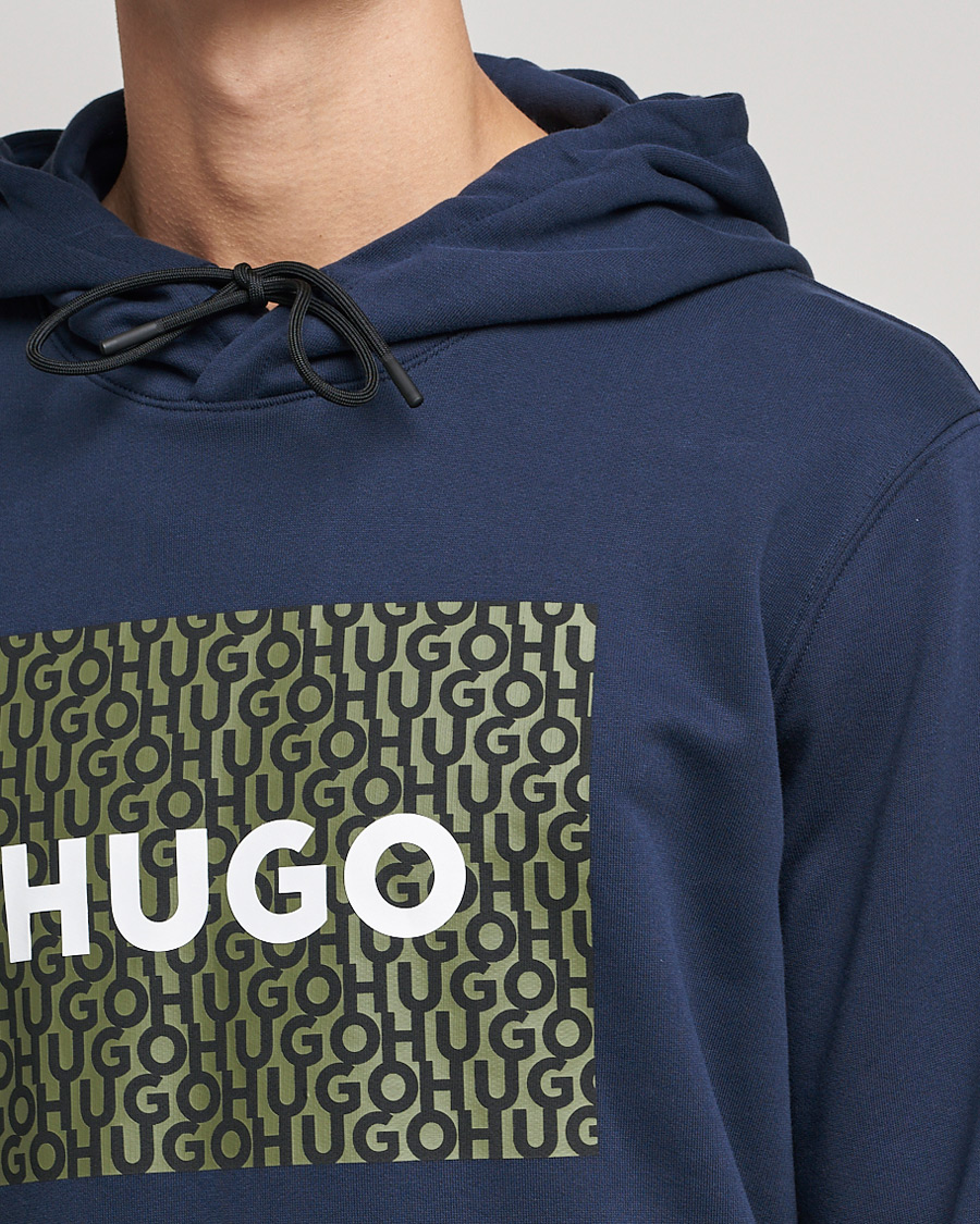 Herr | Tröjor | HUGO | Dreeman Monogram Logo Hoodie Dark Blue