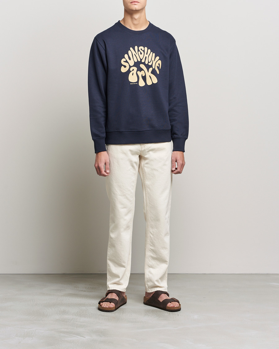 Herr | Tröjor | Nudie Jeans | Frasse Sunshine Ark Sweatshirt Navy