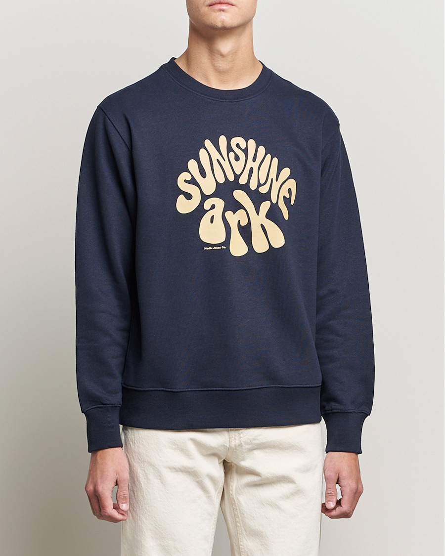 Herr | Tröjor | Nudie Jeans | Frasse Sunshine Ark Sweatshirt Navy