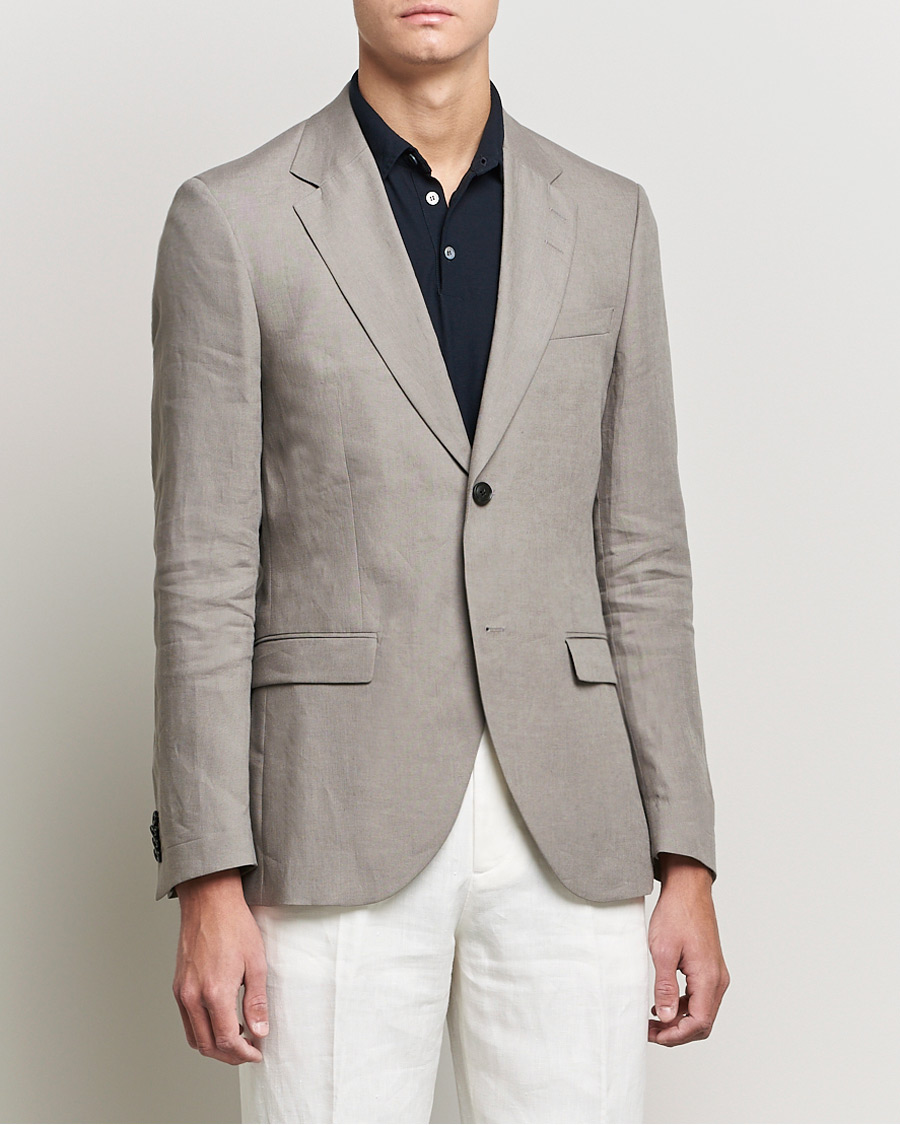 Herr | Kavajer | Tiger of Sweden | Jamonte Linen Blazer Lead Grey