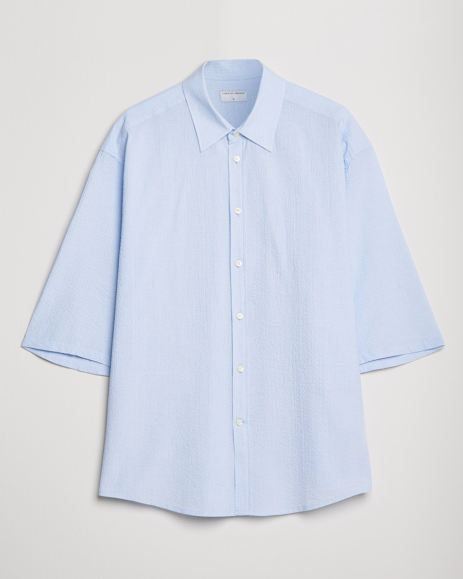Herr | Skjortor | Tiger of Sweden | Kevin Short Sleeve Shirt Light blue
