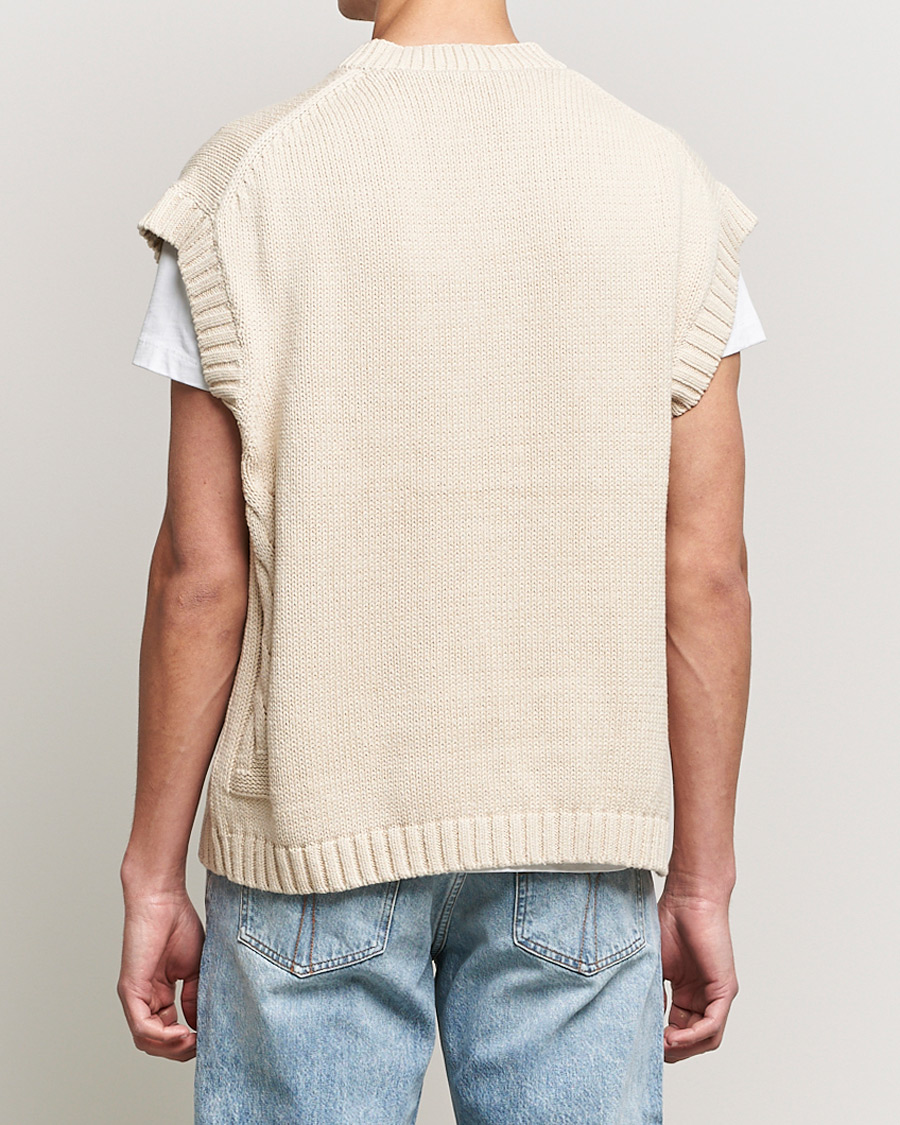 Herr | Tröjor | Tiger of Sweden | Bazyly Knitted Vest Cream Snow
