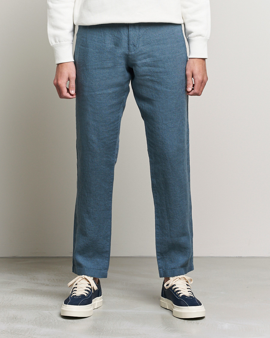Herr | Linneavdelningen | NN07 | Karl Linen Trousers Dust Blue