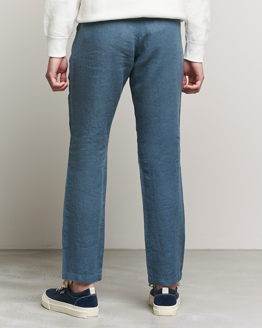 Herr | Byxor | NN07 | Karl Linen Trousers Dust Blue