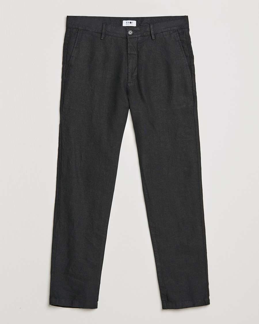 Herr | Byxor | NN07 | Karl Linen Trousers Black