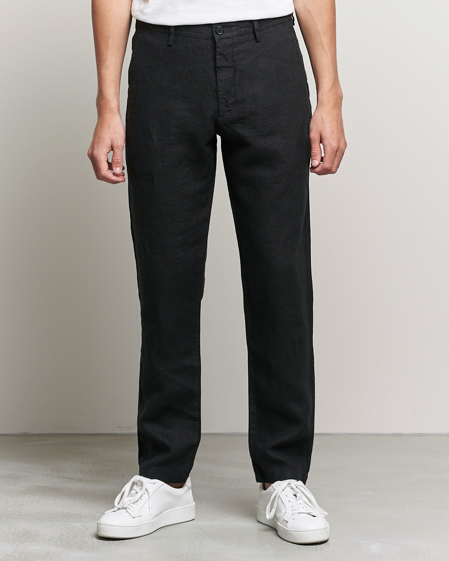 Herr | Byxor | NN07 | Karl Linen Trousers Black