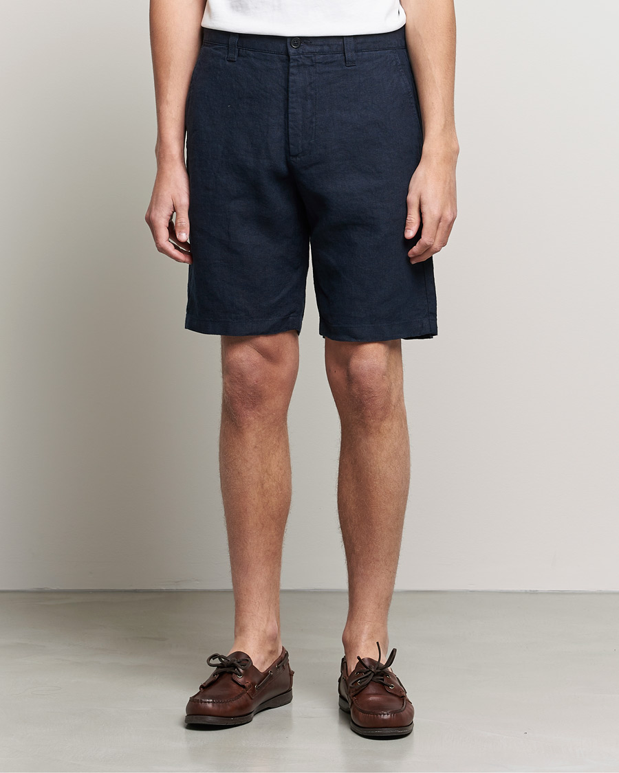 Herr | Shorts | NN07 | Crown Linen Shorts Navy