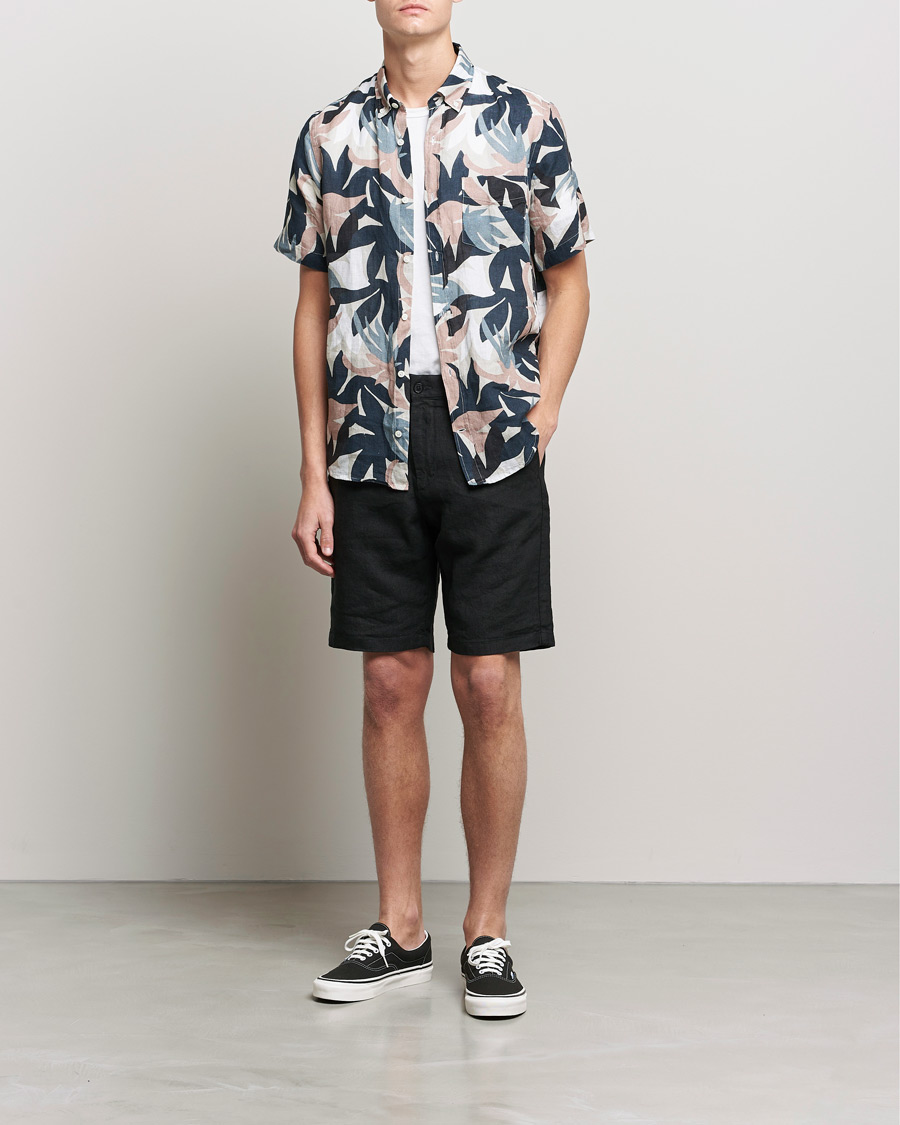 Herr | Shorts | NN07 | Crown Linen Shorts Black