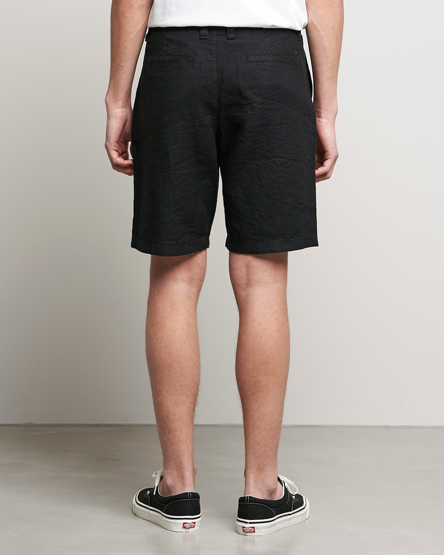 Herr | Shorts | NN07 | Crown Linen Shorts Black