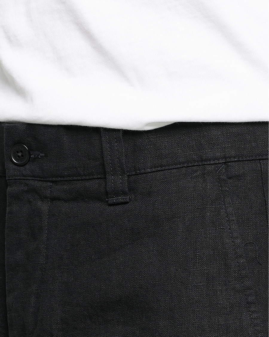 Herr | Shorts | NN07 | Crown Linen Shorts Black