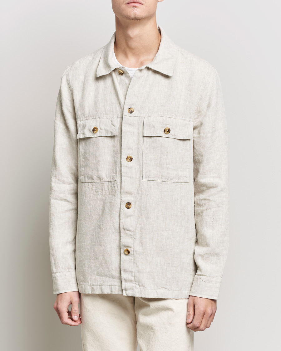 Herr | Skjortor | NN07 | Wilas Linen Overshirt Oat