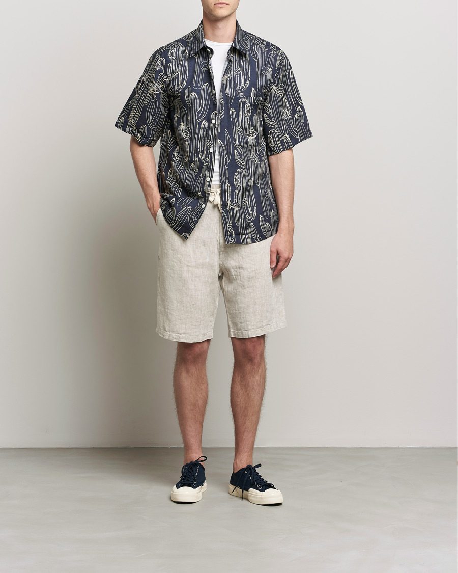 Herr | Shorts | NN07 | Keith Drawstring Linen Shorts Oat