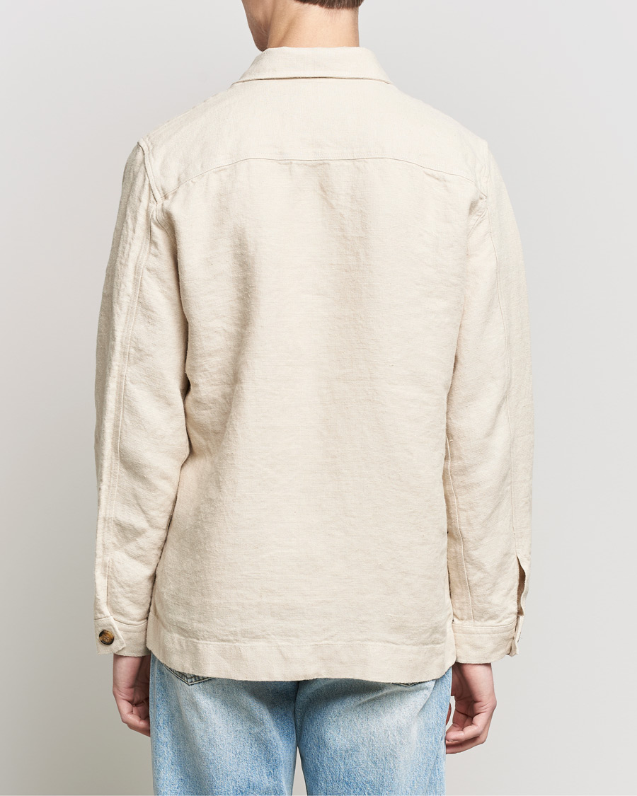 Herr | Skjortor | NN07 | Cedric Heavy Linen Shirt Jacket Ecru