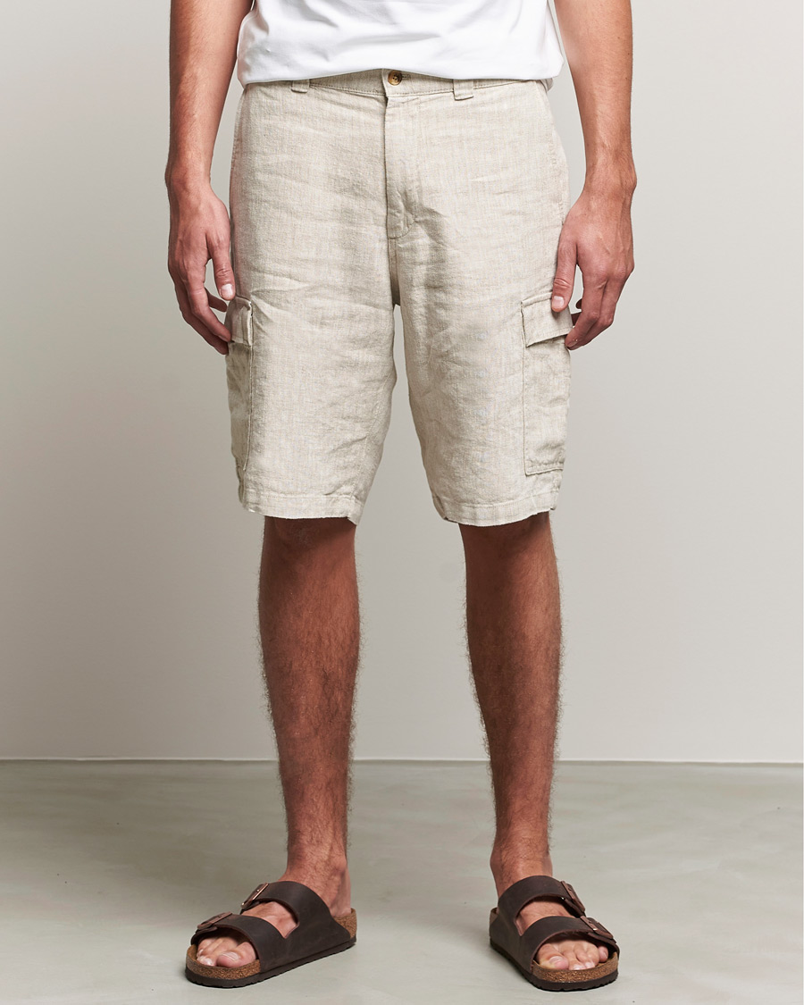 Herr | Shorts | NN07 | Arnie Cargo Linen Shorts Oat