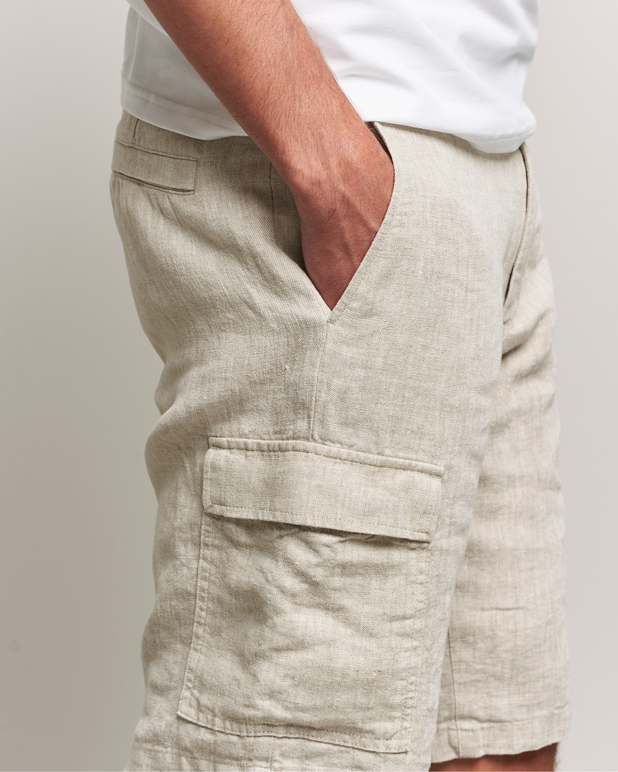 Herr | Shorts | NN07 | Arnie Cargo Linen Shorts Oat