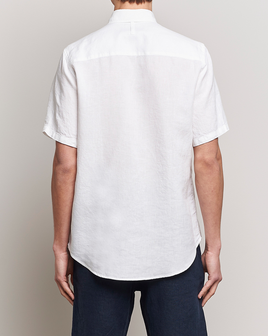Herr | Skjortor | NN07 | Arne Linen Short Sleeve Shirt White
