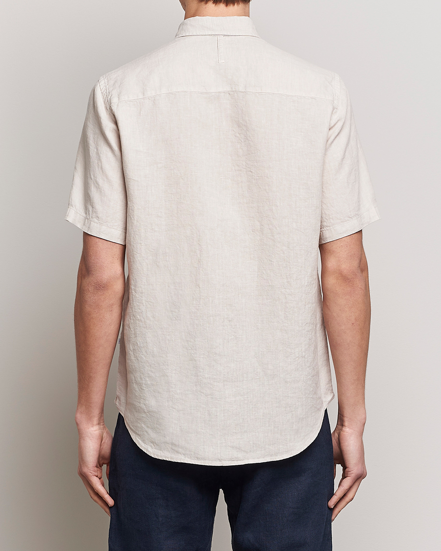 Herr | Skjortor | NN07 | Arne Linen Short Sleeve Shirt Oat