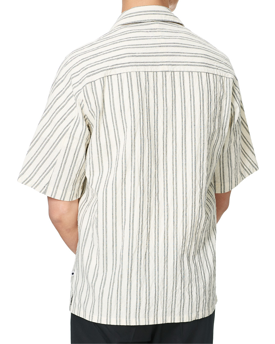 Herr | Skjortor | NN07 | Ole Short Sleeve Striped Shirt White/Black