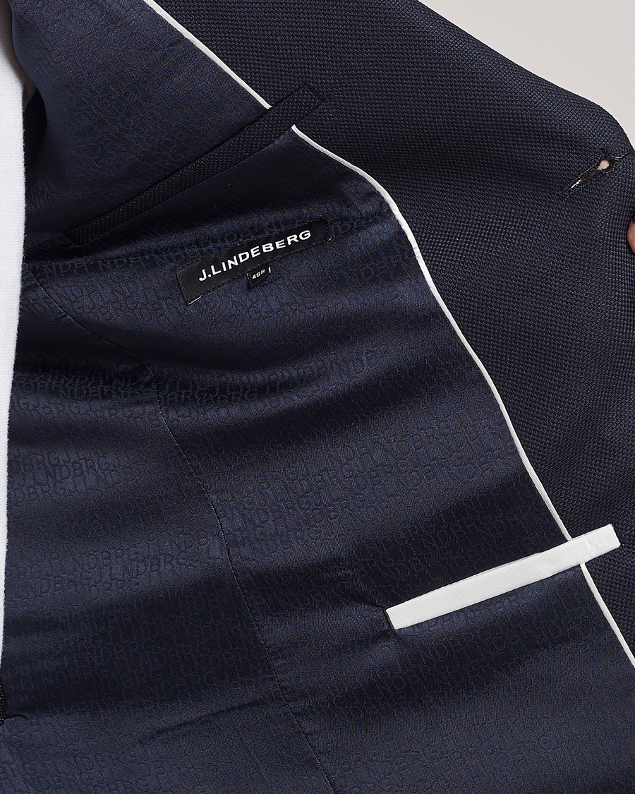 Herr | Kavajer | J.Lindeberg | Hopper Active Hopsack Blazer Navy
