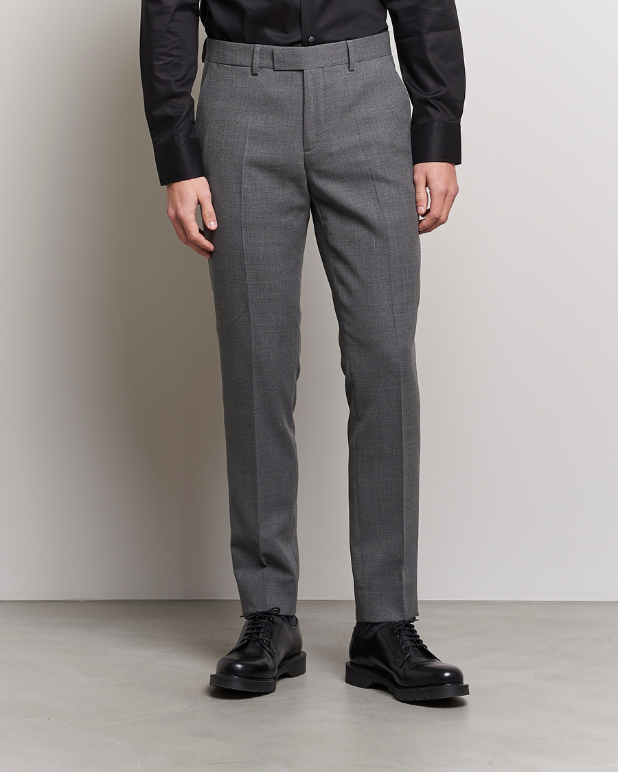 Herr | Kostymer | J.Lindeberg | Grant Active Hopsack Pants Grey Melange