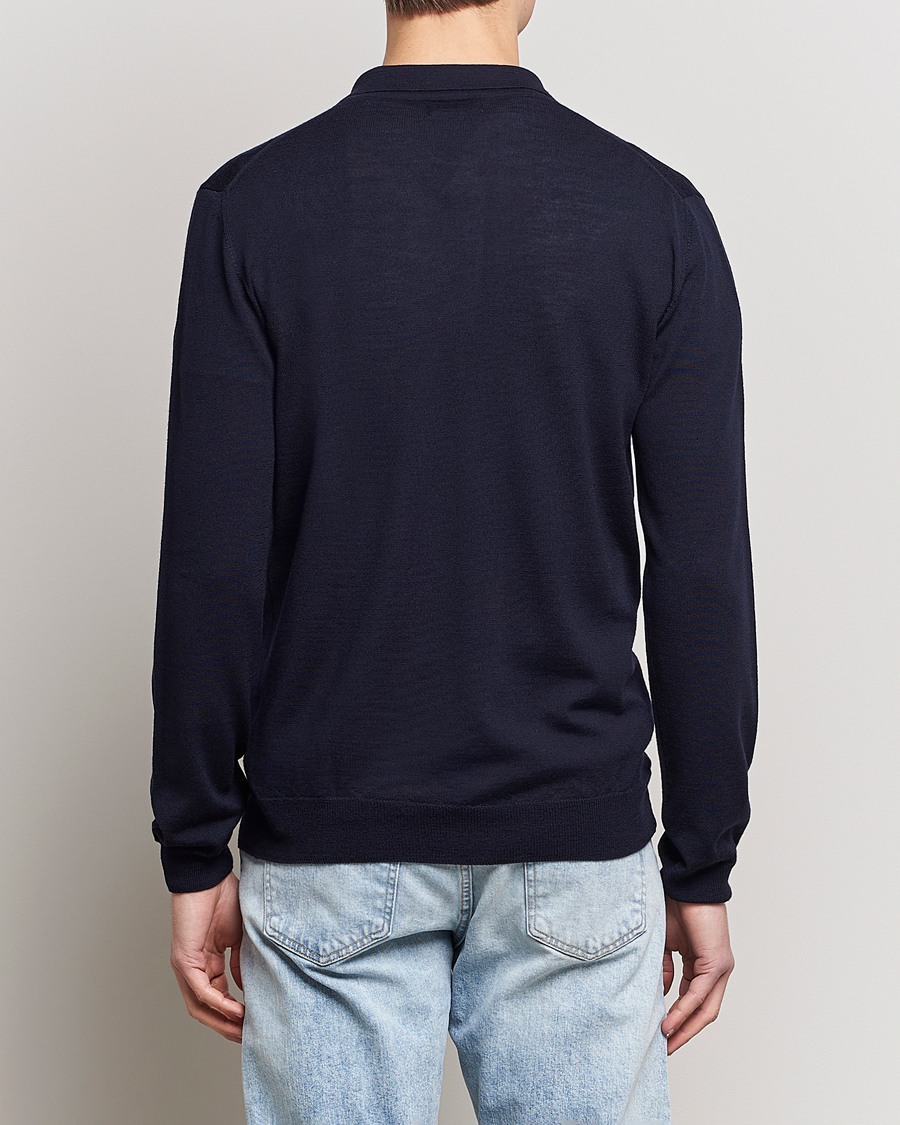 Herr | Tröjor | J.Lindeberg | Noel Light Merino Polo Shirt Navy