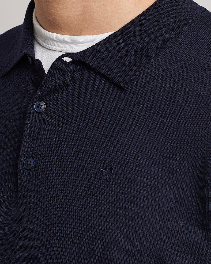 Herr | Tröjor | J.Lindeberg | Noel Light Merino Polo Shirt Navy