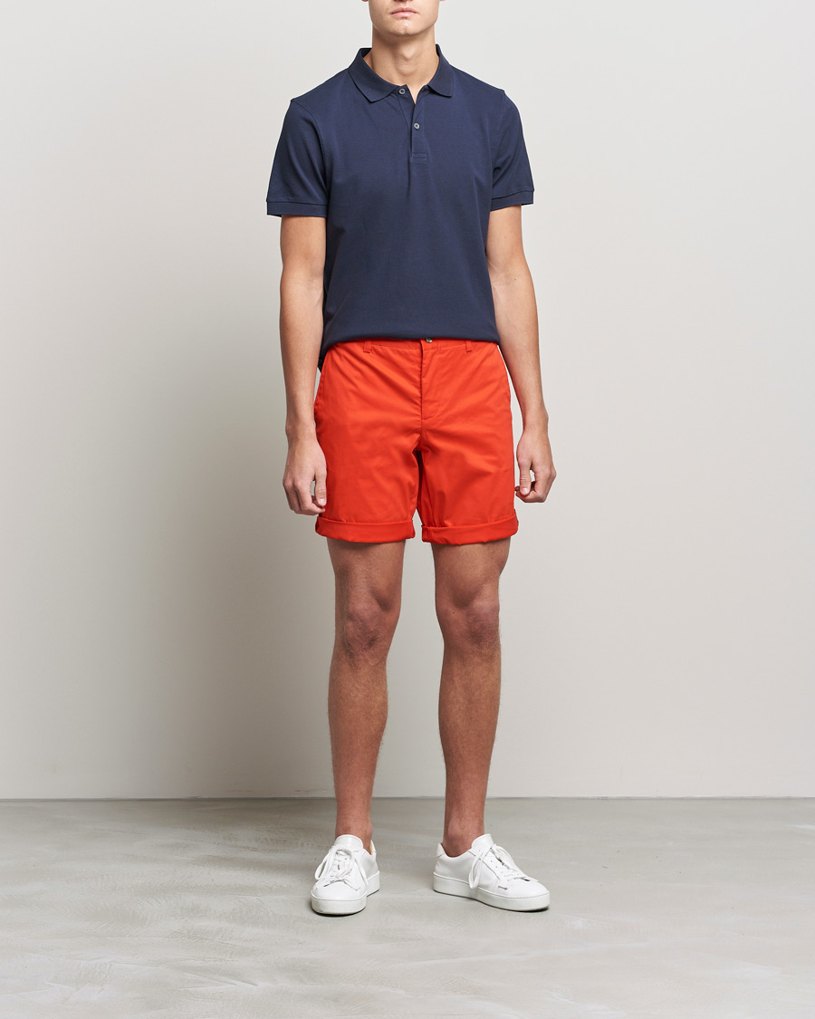 Herr | Shorts | J.Lindeberg | Nathan Super Satin Shorts Flame Scarlet