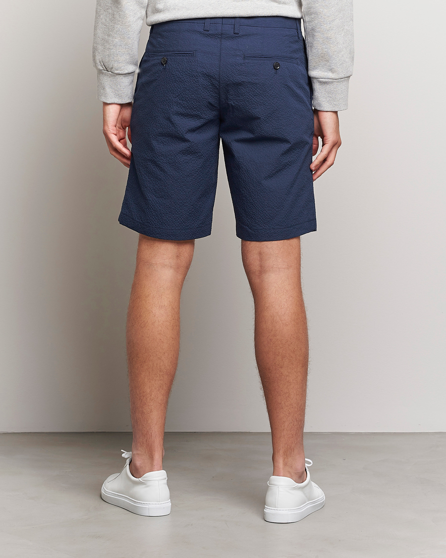 Herr | Shorts | J.Lindeberg | Nathan Seersucker Shorts Navy