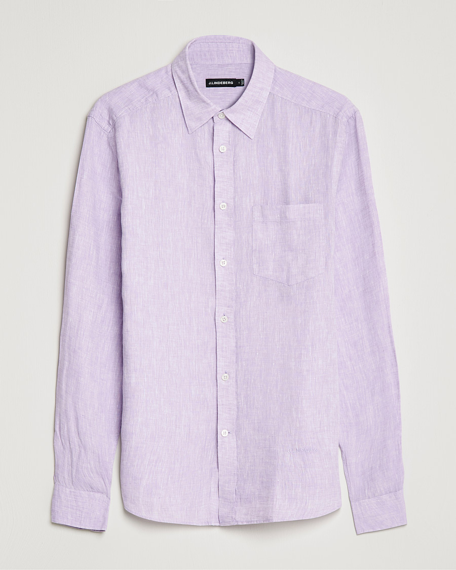 Herr | Skjortor | J.Lindeberg | Linen Melange Slim Shirt Rhapsody