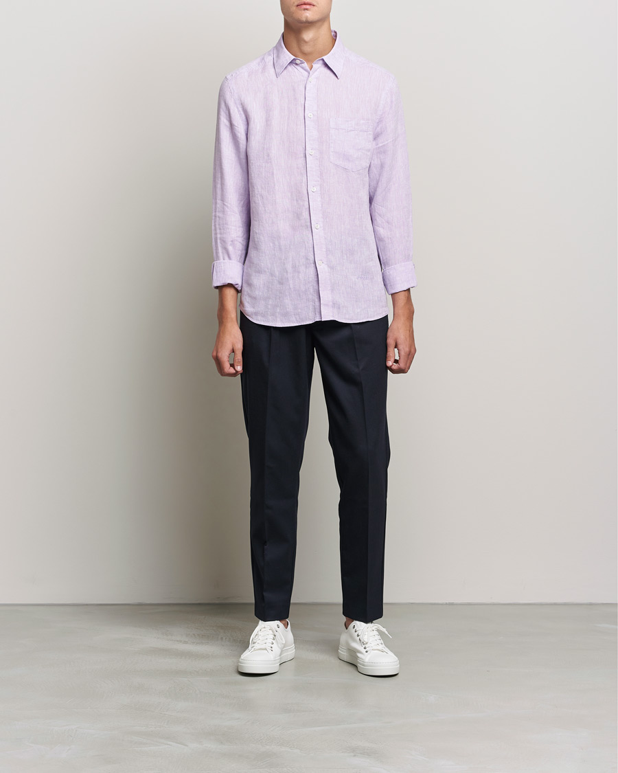 Herr | Skjortor | J.Lindeberg | Linen Melange Slim Shirt Rhapsody