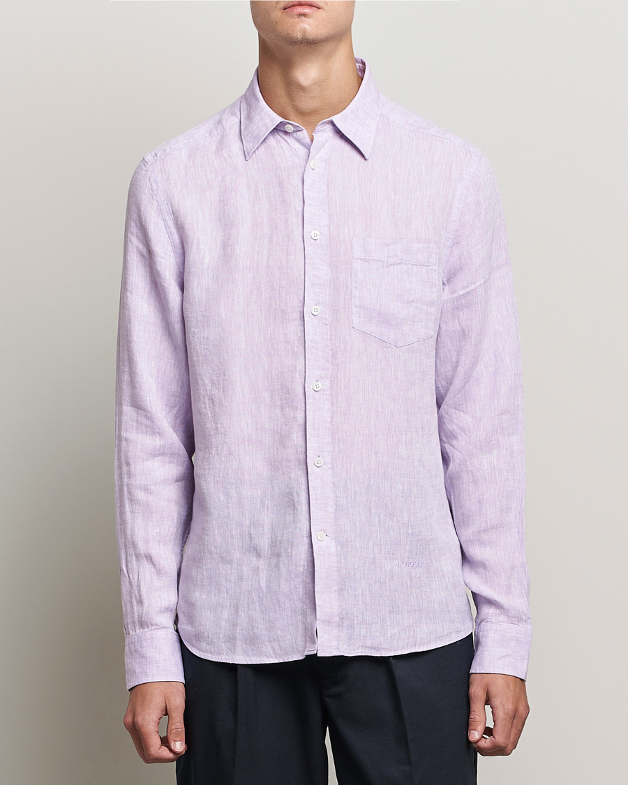 Herr | Skjortor | J.Lindeberg | Linen Melange Slim Shirt Rhapsody