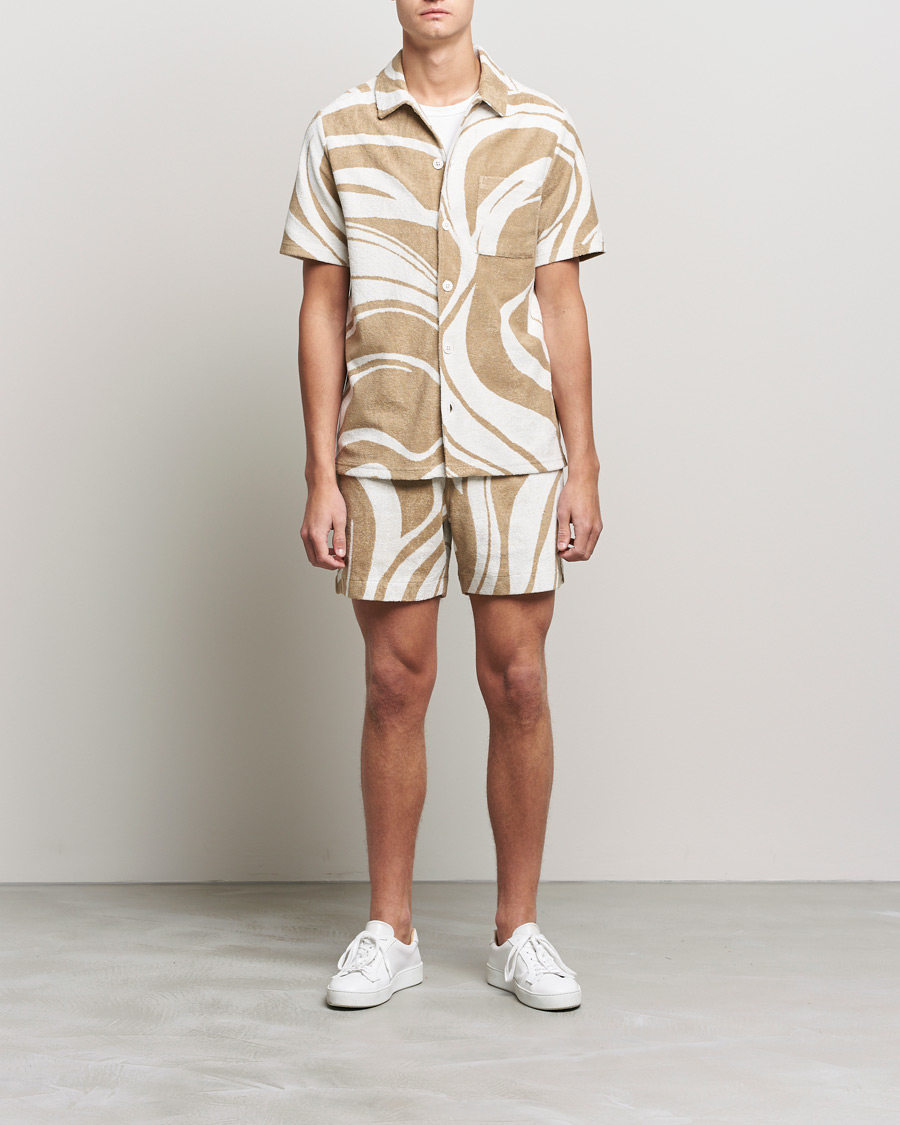 Herr | Skjortor | J.Lindeberg | BillyToweling Jacquard Shirt Safari Beige