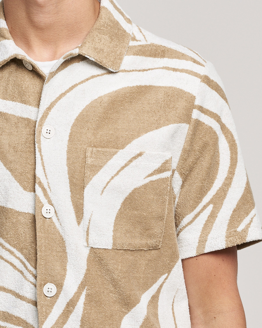 Herr | Skjortor | J.Lindeberg | BillyToweling Jacquard Shirt Safari Beige