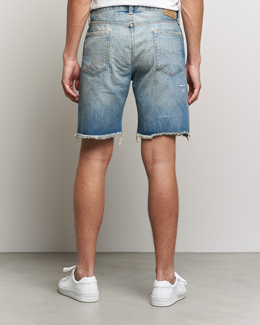 Herr | Shorts | Polo Ralph Lauren | Shredded Denim Shorts Blue