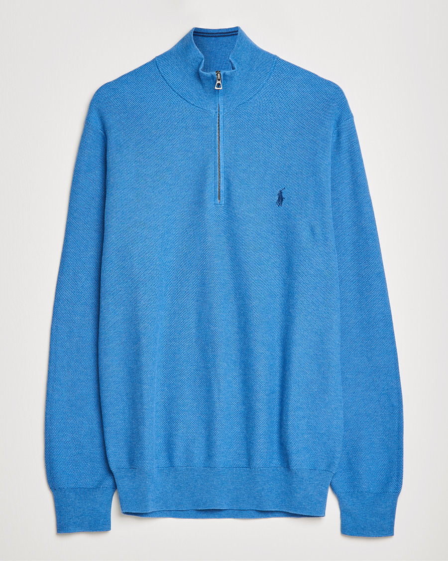 Herr | Tröjor | Polo Ralph Lauren | Textured Half-Zip Blue Heather
