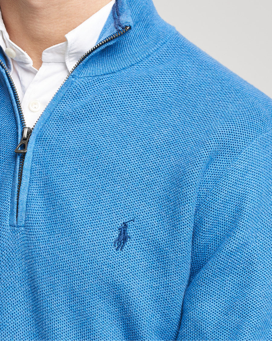 Herr | Tröjor | Polo Ralph Lauren | Textured Half-Zip Blue Heather