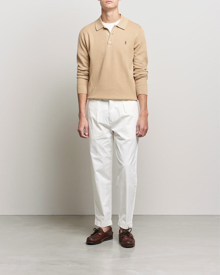 Herr | Tröjor | Polo Ralph Lauren | Textured Knitted Polo Vintage Khaki