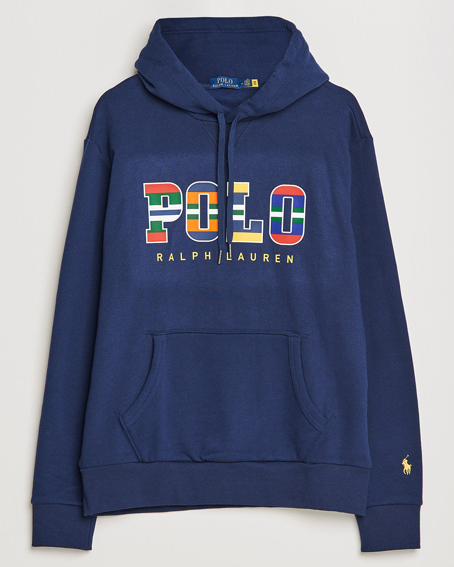 Herr | Tröjor | Polo Ralph Lauren | Fleece Retro Logo Hoodie Cruise Navy