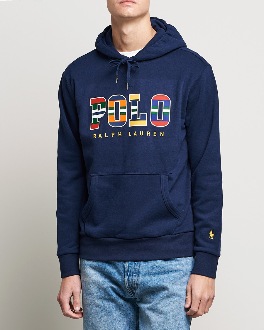 Herr | Tröjor | Polo Ralph Lauren | Fleece Retro Logo Hoodie Cruise Navy