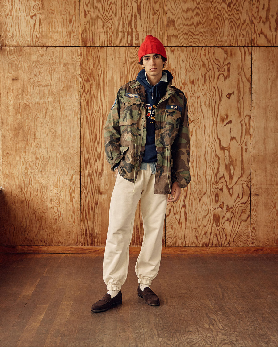 Herr | Tröjor | Polo Ralph Lauren | Fleece Retro Logo Hoodie Cruise Navy