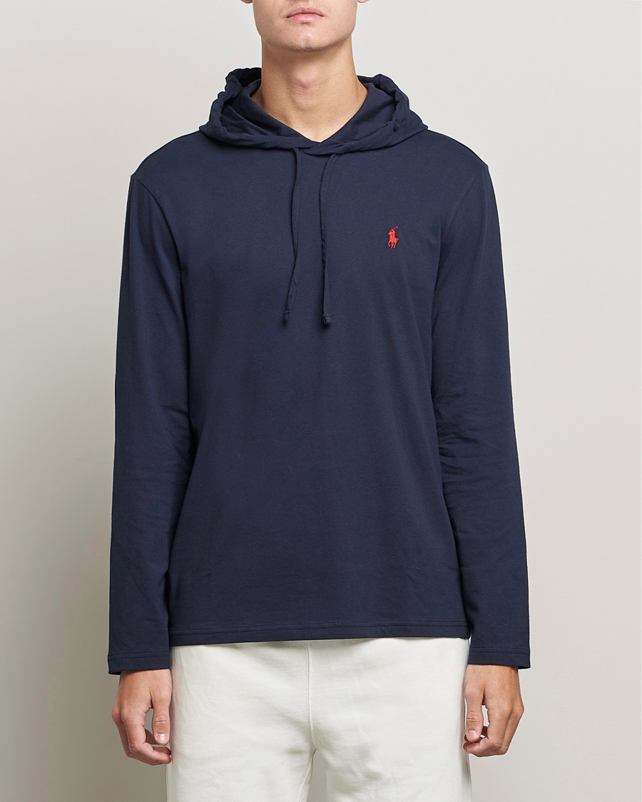 Herr | T-Shirts | Polo Ralph Lauren | Long Sleeve Hooded T-Shirt Ink