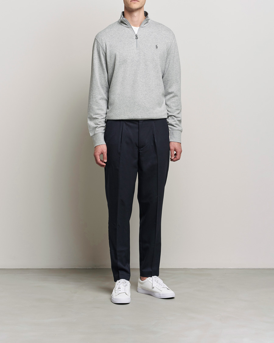Herr | Tröjor | Polo Ralph Lauren | Double Knit Half-Zip Sweater Andover Heather