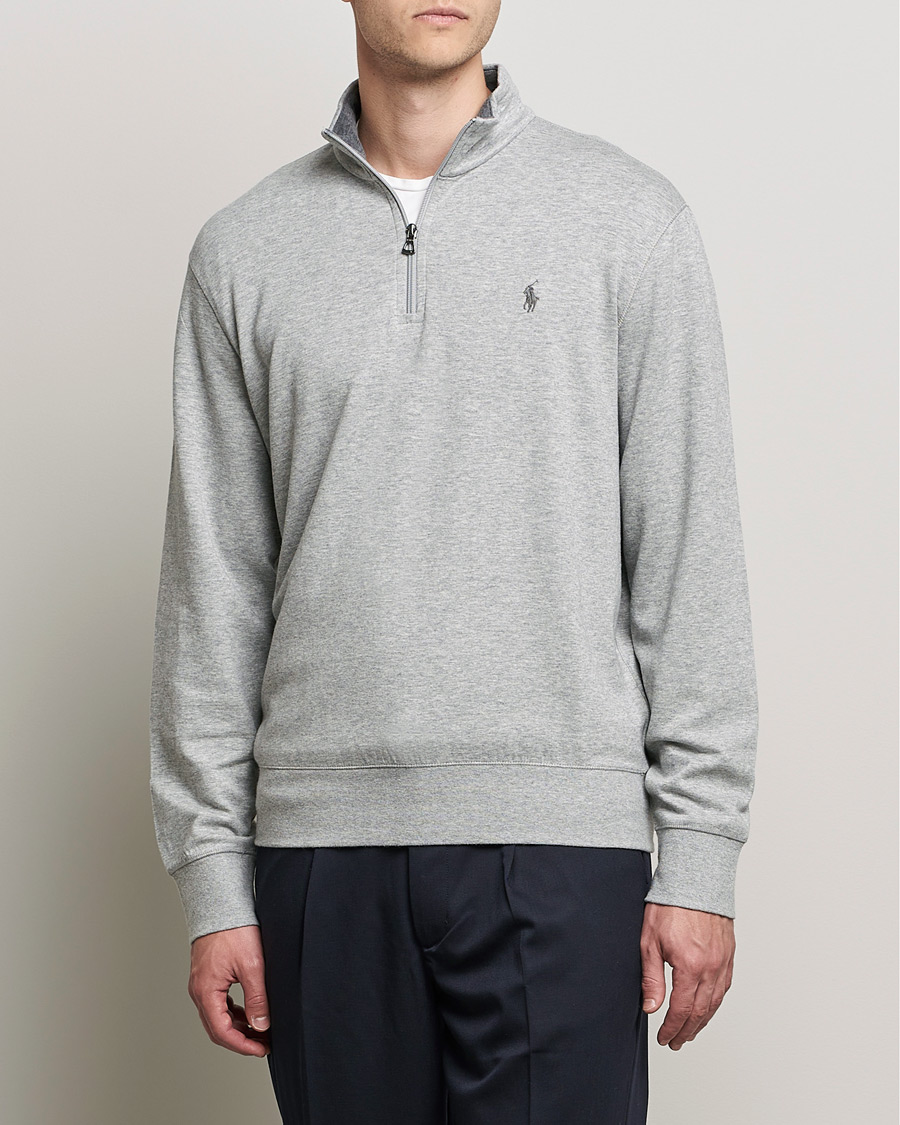 Herr | Tröjor | Polo Ralph Lauren | Double Knit Half-Zip Sweater Andover Heather